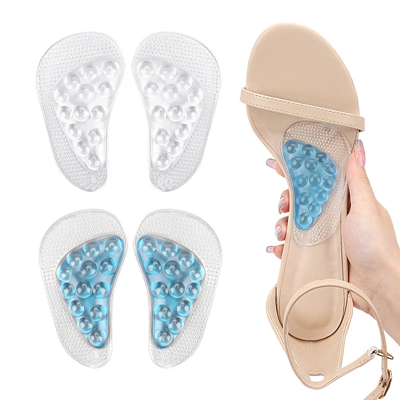 3 Pair Non-slip Toe Covers, Invisible Sandals High Heels Silicone Wearable Insoles