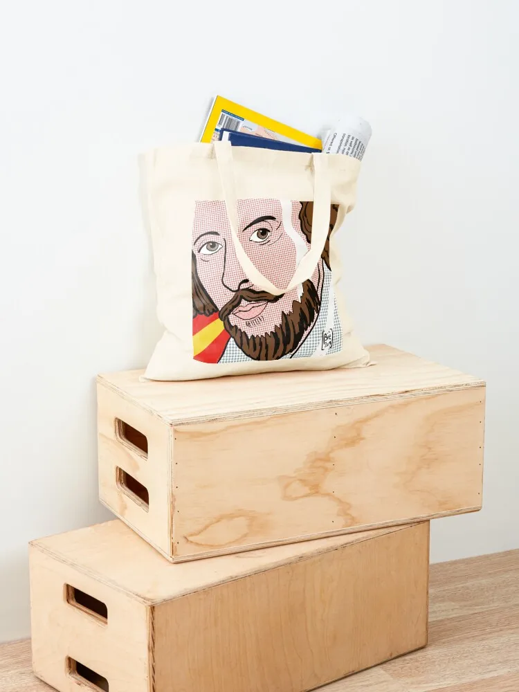 Shakespeare Portrait - Lichtenstein - POP ART Tote Bag cute pouch bag Reusable bags shopper bags