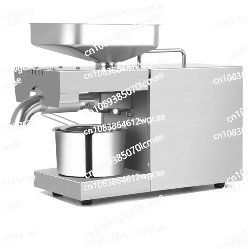 110V/220V Automatic Commercial Oil PressRapeseed Peanut Oil Press 610W STB-508 Hot and Cold Small Stainless Steel Oil Press