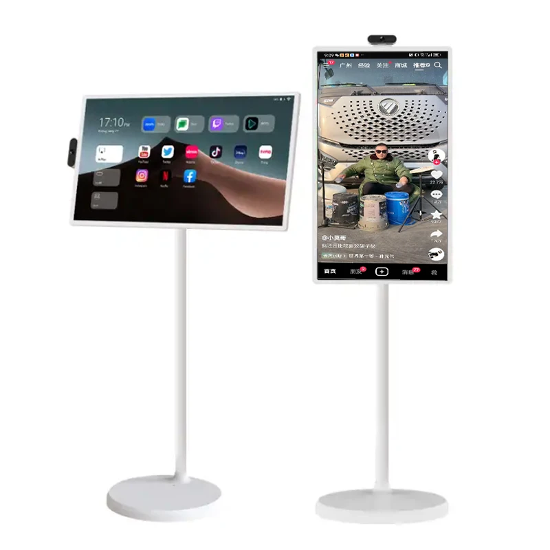 

27-дюймовый мобильный сенсорный экран для живого фитнеса следуй со мной Smart TV с вращением на 360 градусов USB Wi-Fi Интеллектуальная материнская плата Android