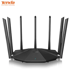 Tenda AC23 Gigabit Dual-Band AC2100 Wireless Router Wifi Repeater 7*6dBi Gain Antennas Wider Coverage for APP Chinese Version