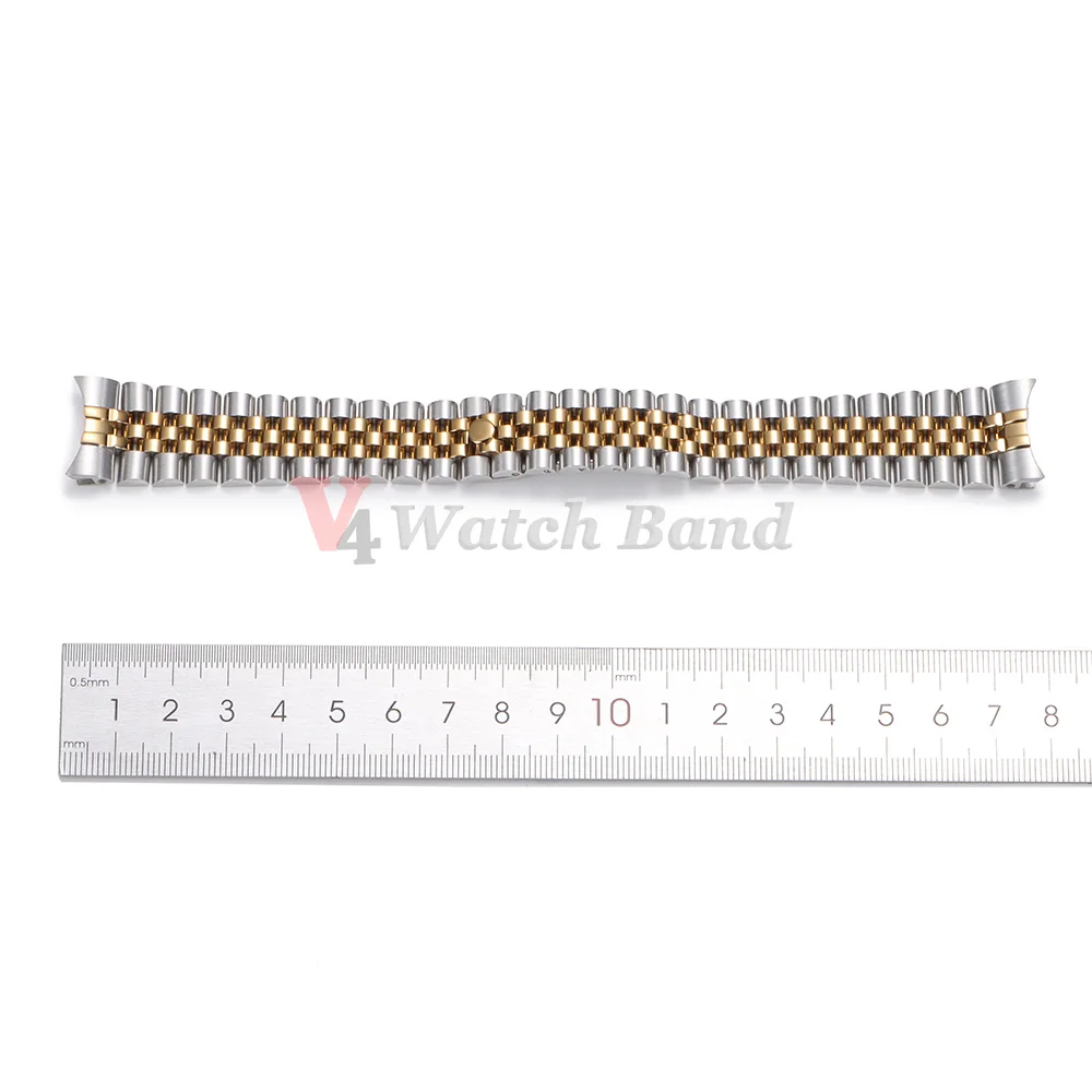 Massives Gebogenes Luxus-Uhrenarmband 13mm 17mm 20mm 21mm für Rolex GMT Edelstahl-Uhrenband für Jubilee Metall-Armband – Detail 15