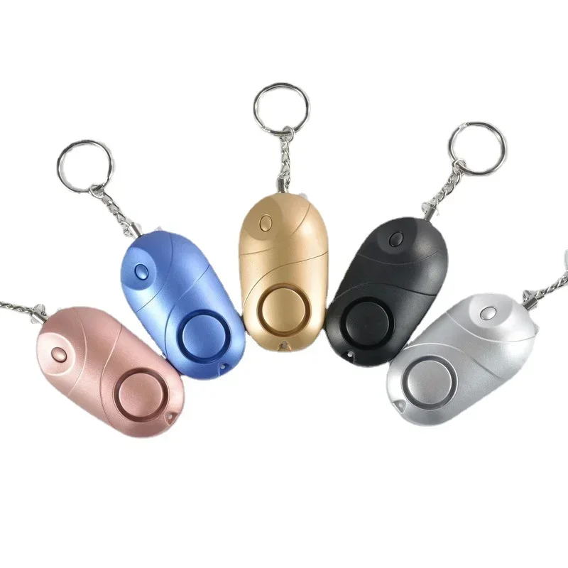 1pcs 130 DB Personal Security Alarm Keychain with LED Lights Mini Self Defense Electronic Device for Women Girls Kids