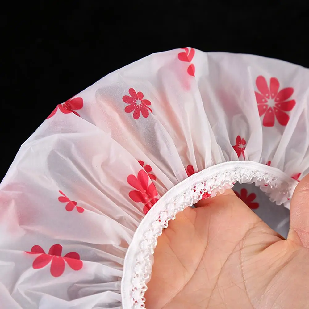 Bonnet de douche imperméable pour femmes, 1 pièce, large bande élastique, réutilisable, à la mode, Point ondulé, chapeau de douche, salle de bain