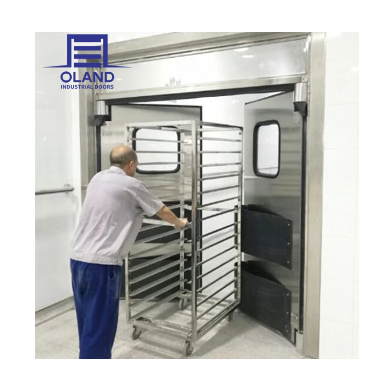 

New Factory Sale Stainless Steel Double Impact Traffic Doors Swing Style for Industrial Use in Food Factories