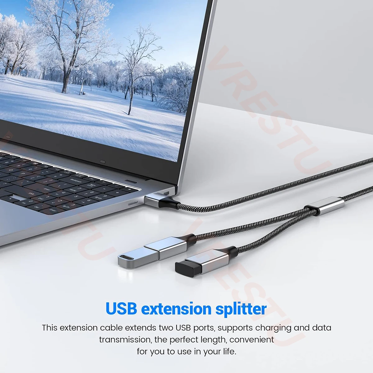 Cable extensor divisor de concentrador USB 1 macho a 4, 2, 3 USBA hembra, Cable de extensión USB, Cable de datos, adaptador de corriente,