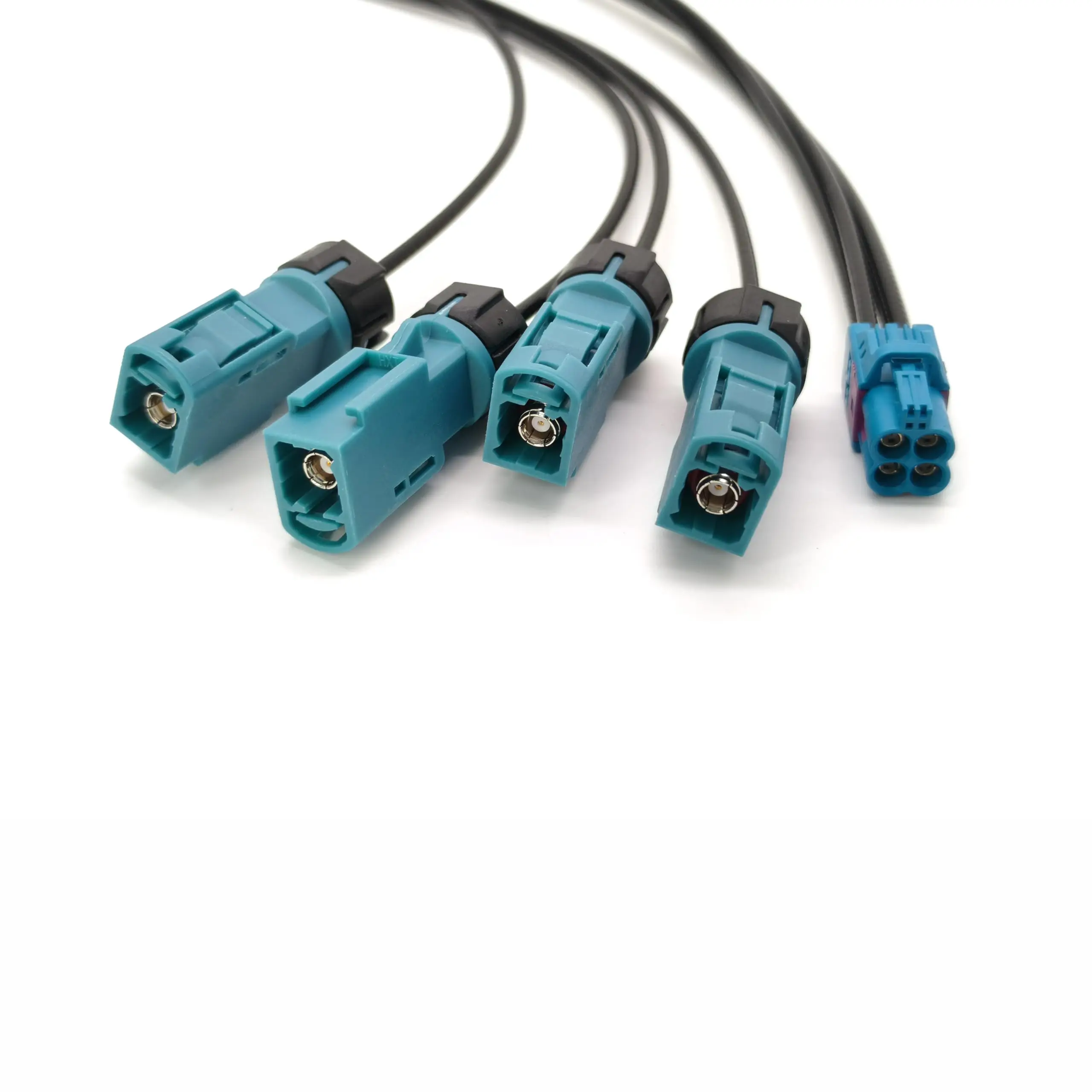 4 in 1 Mini Fakra Z Coded Straight Jack to Vehicle Waterproof Extension Cable 50CM RG316 Coaxial Female Adapter