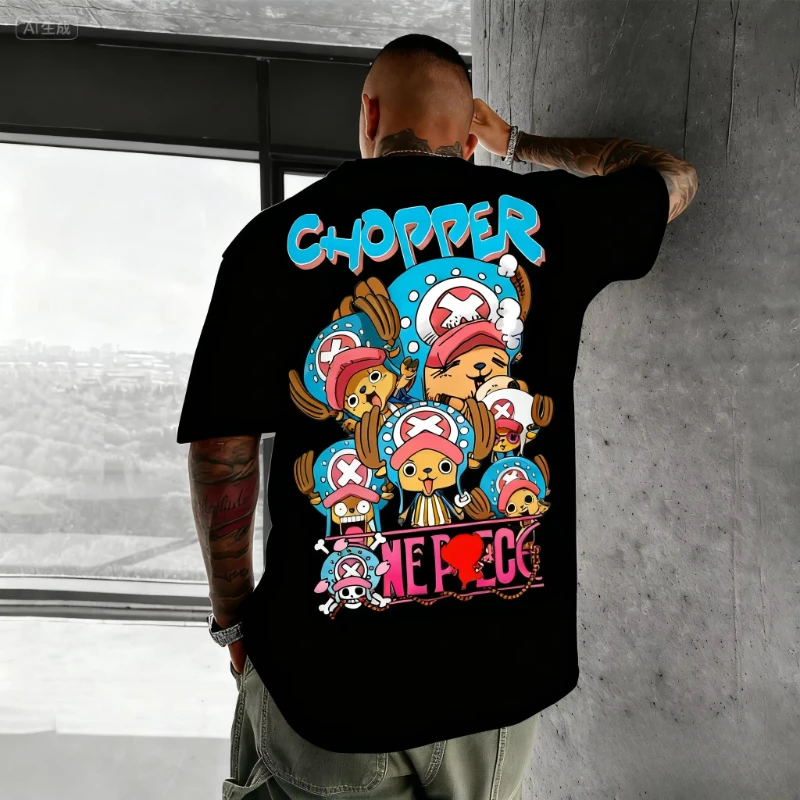 

One Piece Chopper Oversized Graphic T Shirt Men Women Short Sleeve Tee Streetwear Casual Hip Hop Fashion Tops Summer Y2k Clothes