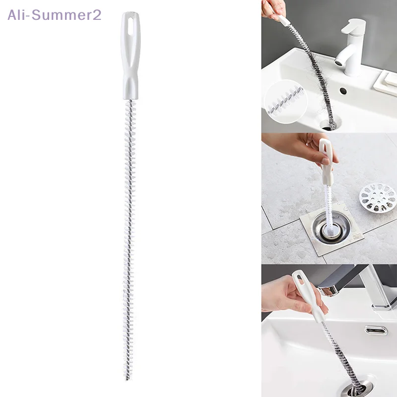 

Super Long Pipe Dredging Brush Bathroom Hair Sewer Sink Cleaning Brush Flexible Drain Cleaner Clog Plug Hole Remover Tool