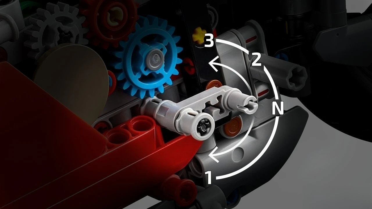 Red Motorcycle Building Blocks Sets Compatible With Legoed Particles Suitable For Christmas Gifts 42202