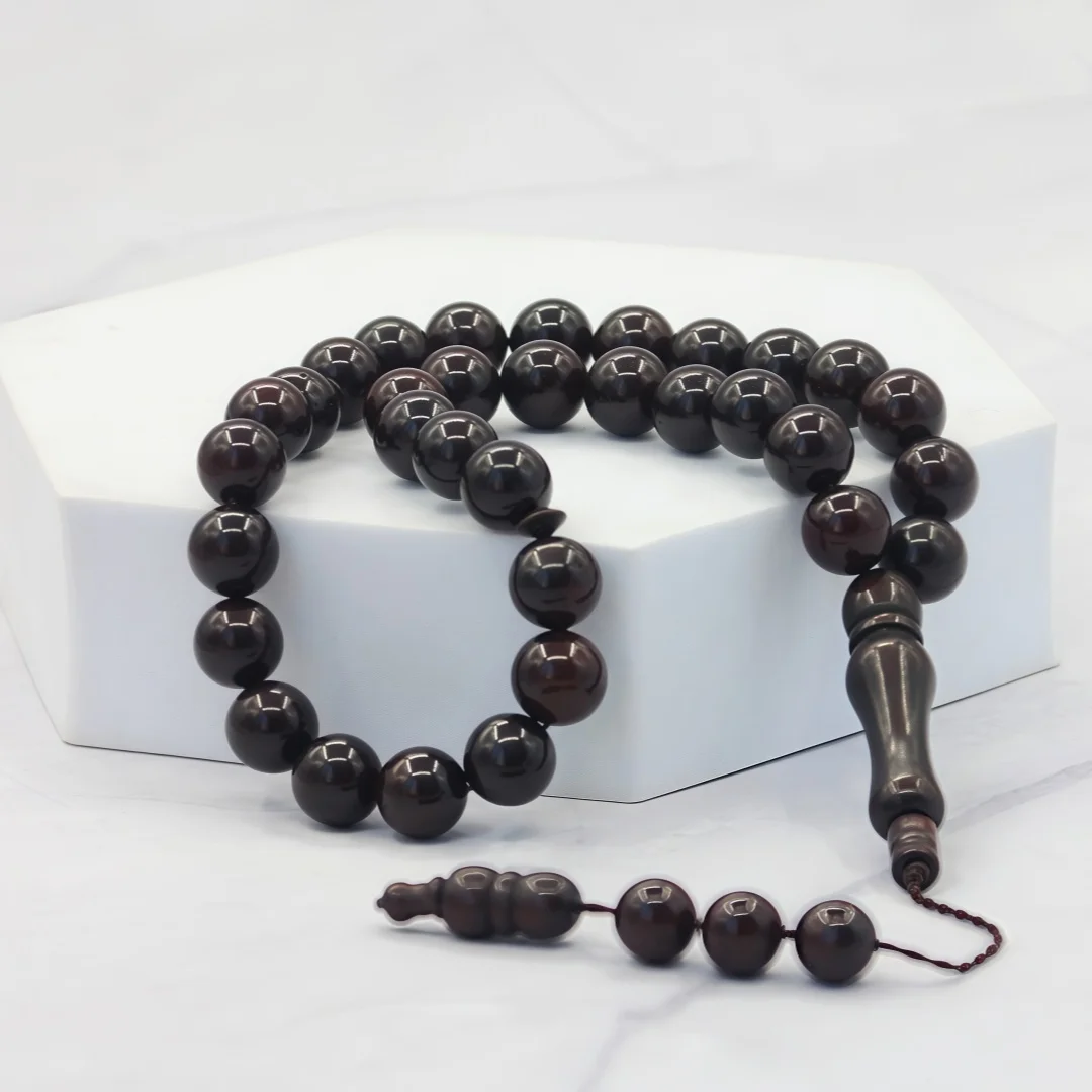 Cuentas de oración Kuka 99 cuentas de oración musulmana Kuka cuentas de oración de mano islámicas 33 pulsera de cuentas musulmanas con borla