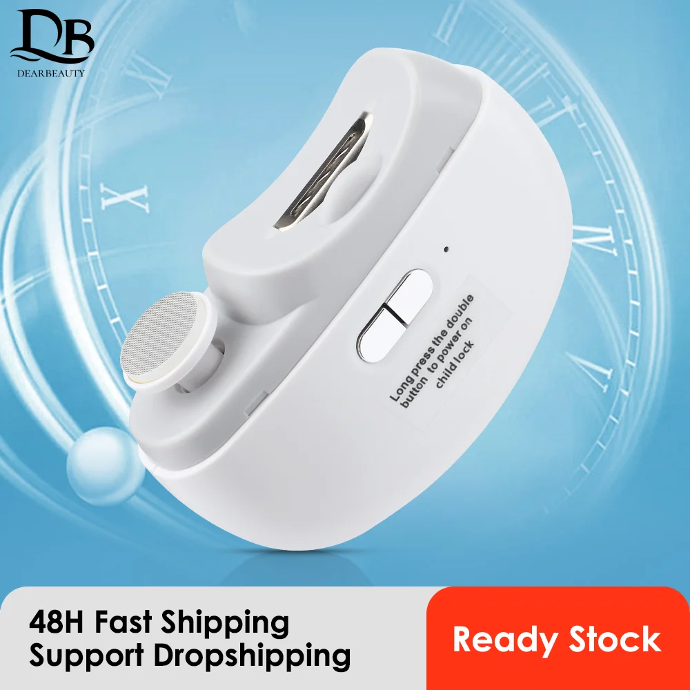Electric Nail Clipper Grinding and Polishing with Light Automatic Nail Trimmer Rechargeable Nail Cutter Manicure for Baby Adult