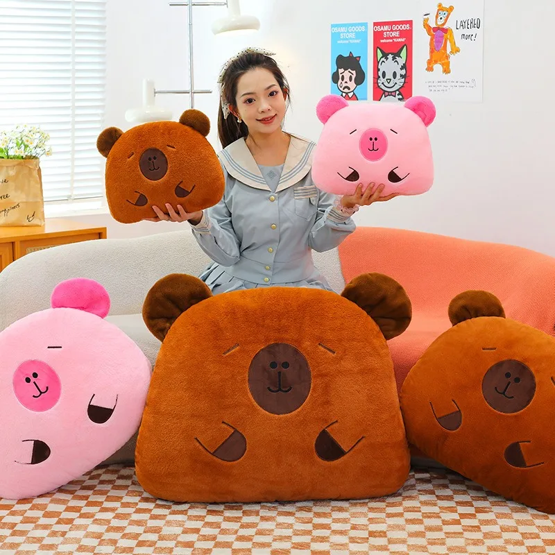 

Kawaii Plush Toy Stuffed Doll Cartoon Capybara Pillow Cushion for Kids Birthday Gift Large Soft Plushie for Children and Doll