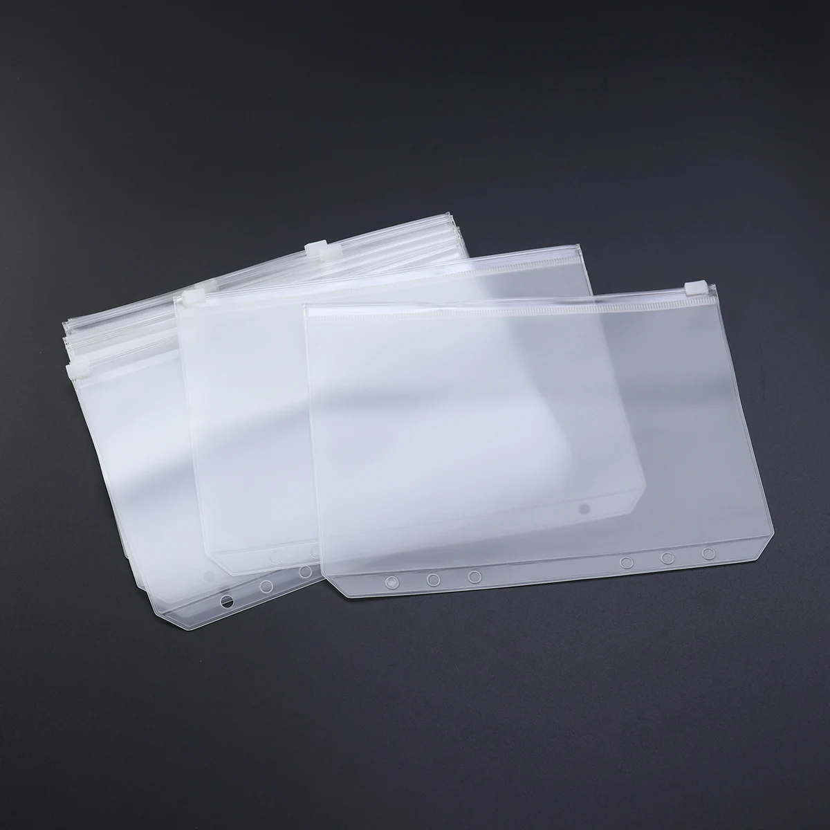 

10pcs A5 Zipper Bag Lightweight Clear Storage Organizer Pouch For Documents Coins Cards Tickets Passports Toothbrushes