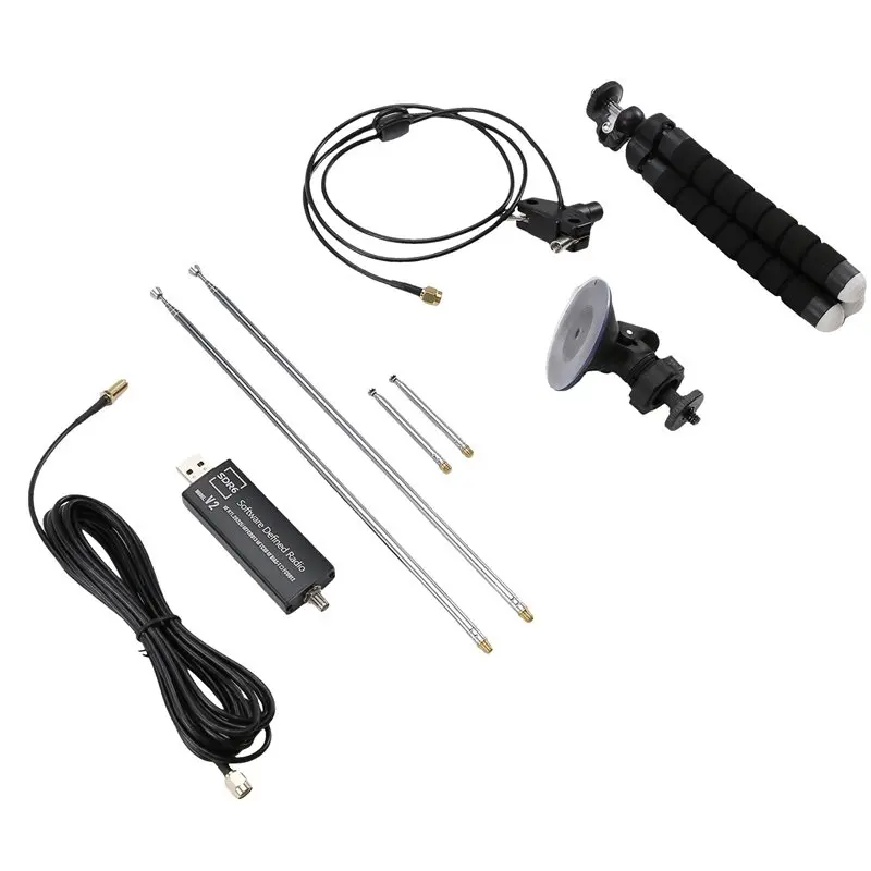 [LXYA68Z!] RTL-SDR6 V2 RTL2832U FC0013 22-1100Mhz SDR Software Defined Radio Receiver Radio+Dual-Antenna Kit