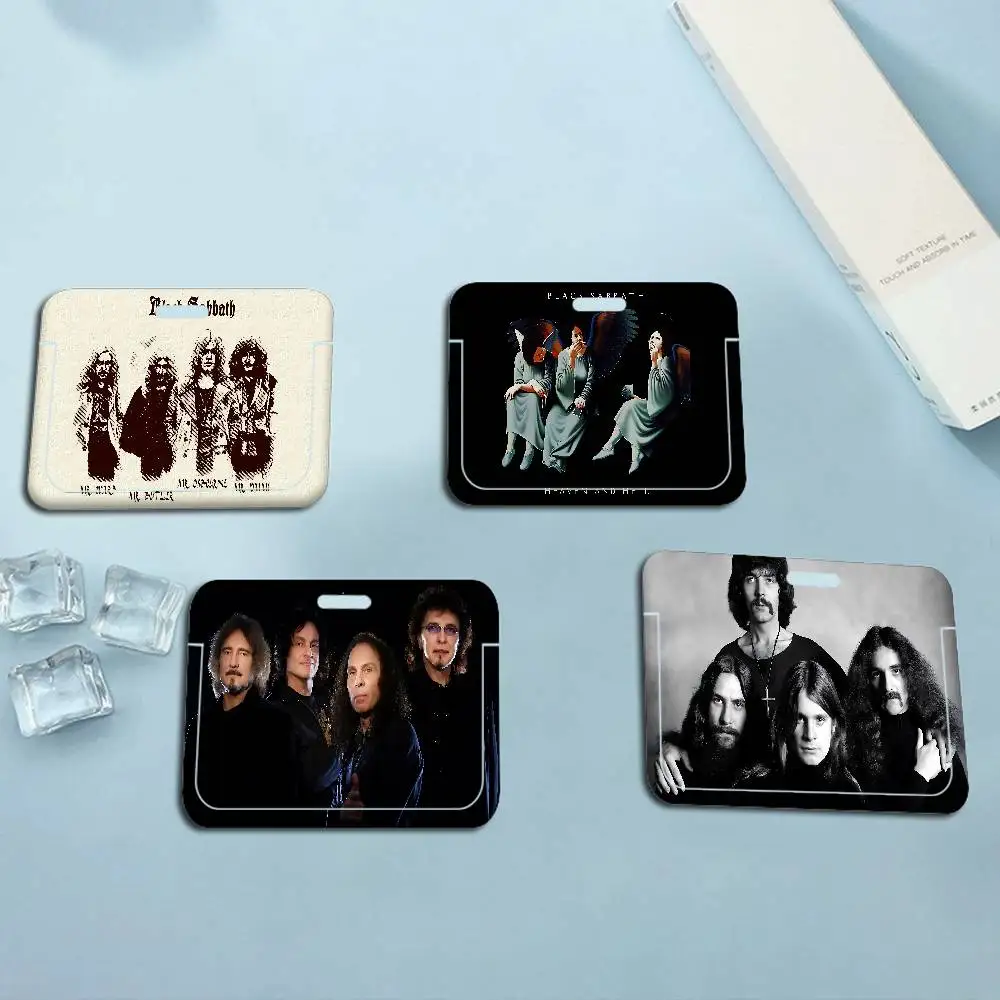 

Классический чехол-держатель для ID-карт и пропусков Classic Band B-black S-sabbath Holder, для сотрудников компании, для проездных билетов