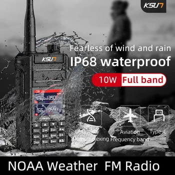 Ksun-長距離トランシーバー,uhf,vhf,fm,防水IP68,通信無線,ワイヤレスデバイス,双方向,uv65p