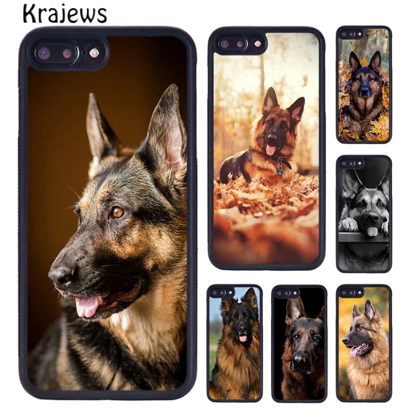 Krajews german shepherd dog Soft Silicone Phone Case For iPhone 16 15 14 plus X XR XS 11 12 13 pro max coque