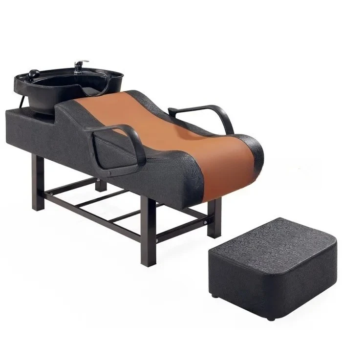 

FG17Lying Half Shampoo Chair Hairdressing Flushing Bed Plastic Basin with Pedal