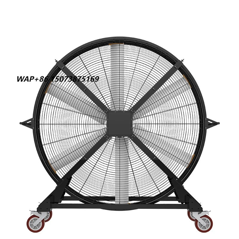 220V Electric Outdoor Waterproof Wheeled Mobile HVLS Industrial Stand Fans