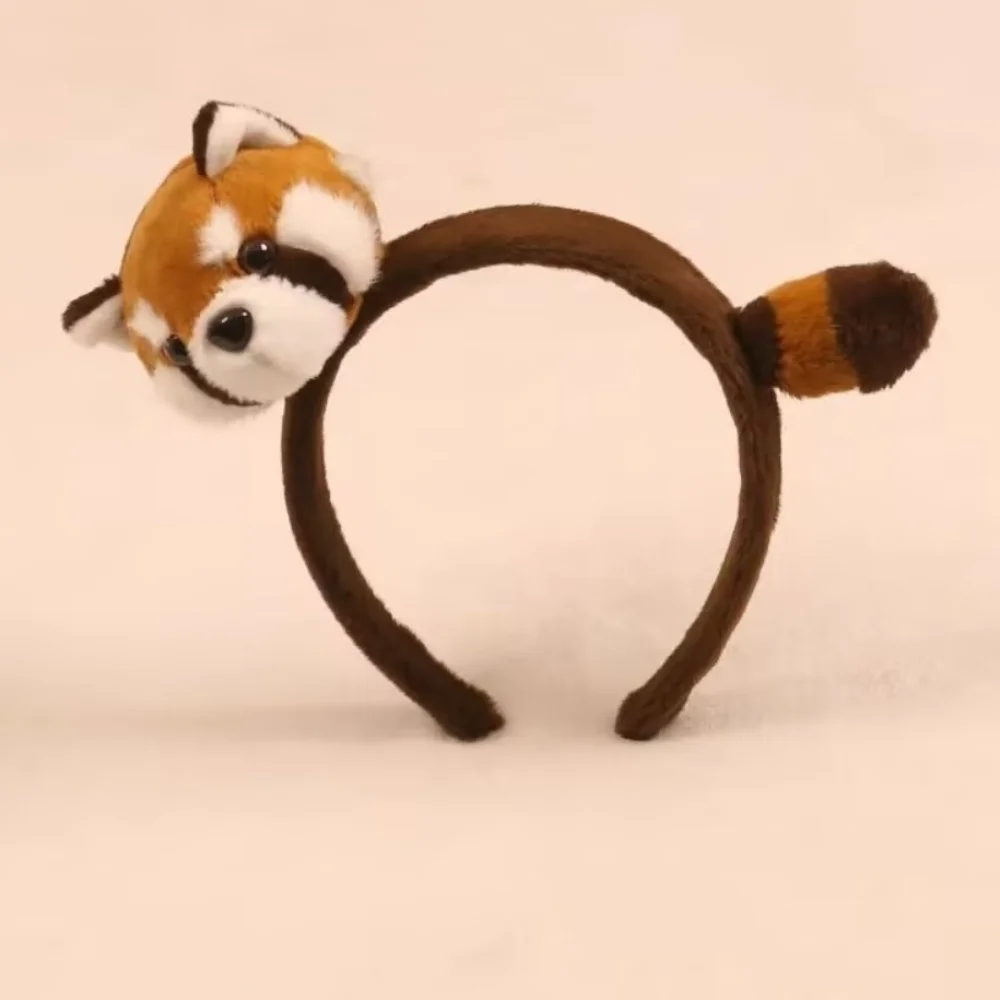 

Funny Lightweight Hair Bands Raccoon Cartoon Headbands Non Slip Plush Hair Hoop Cosplay