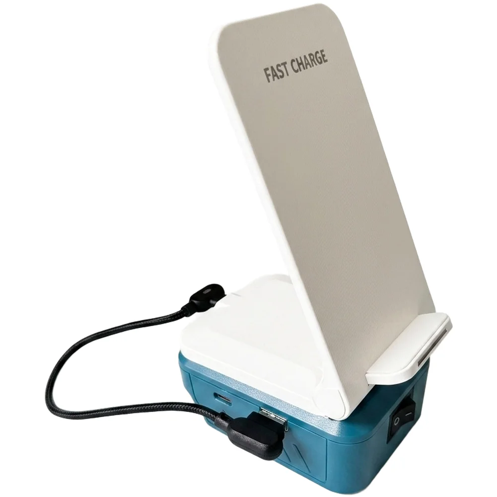 Wireless Phone Charger Adapter For BL1830 DCB200 48-11-1835 Battery With Dual USB Ports Fast Charging Power Bank Converter