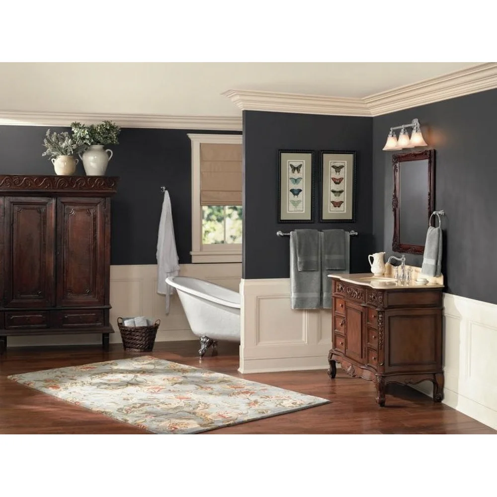 Victorian Chrome Double Robe Hook with Porcelain Inlays Easy Installation Corrosion Resistant Bathroom Accessory Elegant Design