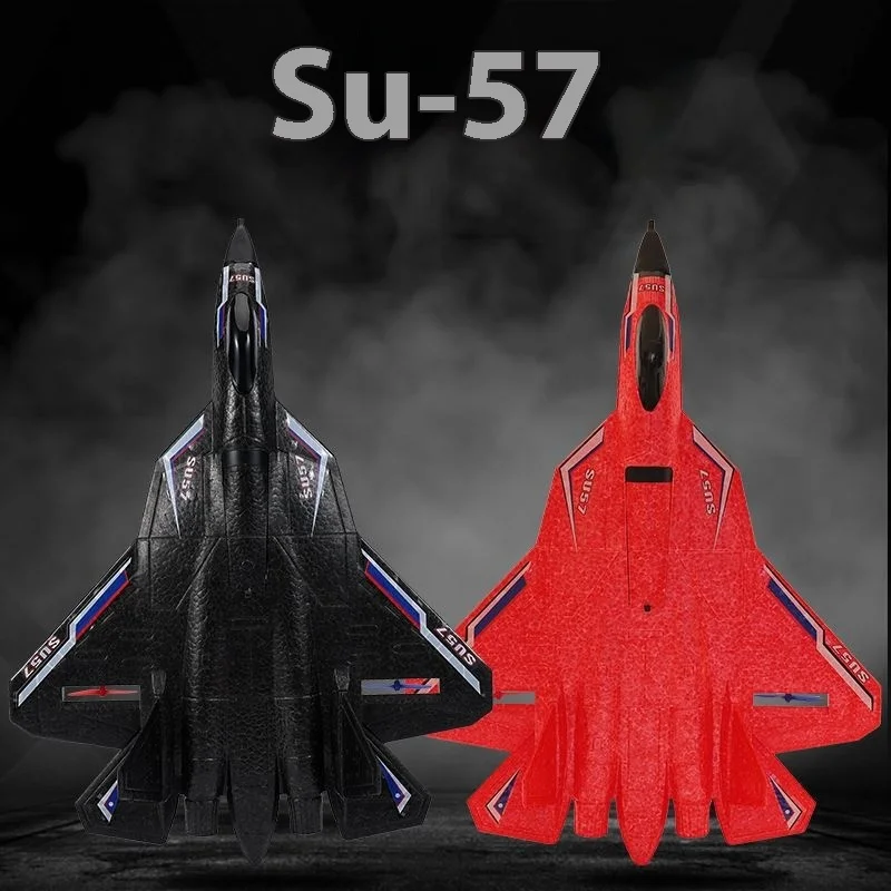 Su 57 Remote Control Aircraft Fighter Fixed Wing Epp Foam Waterproof Sea Land And Air Glider Childrens Toy Aircraft Model