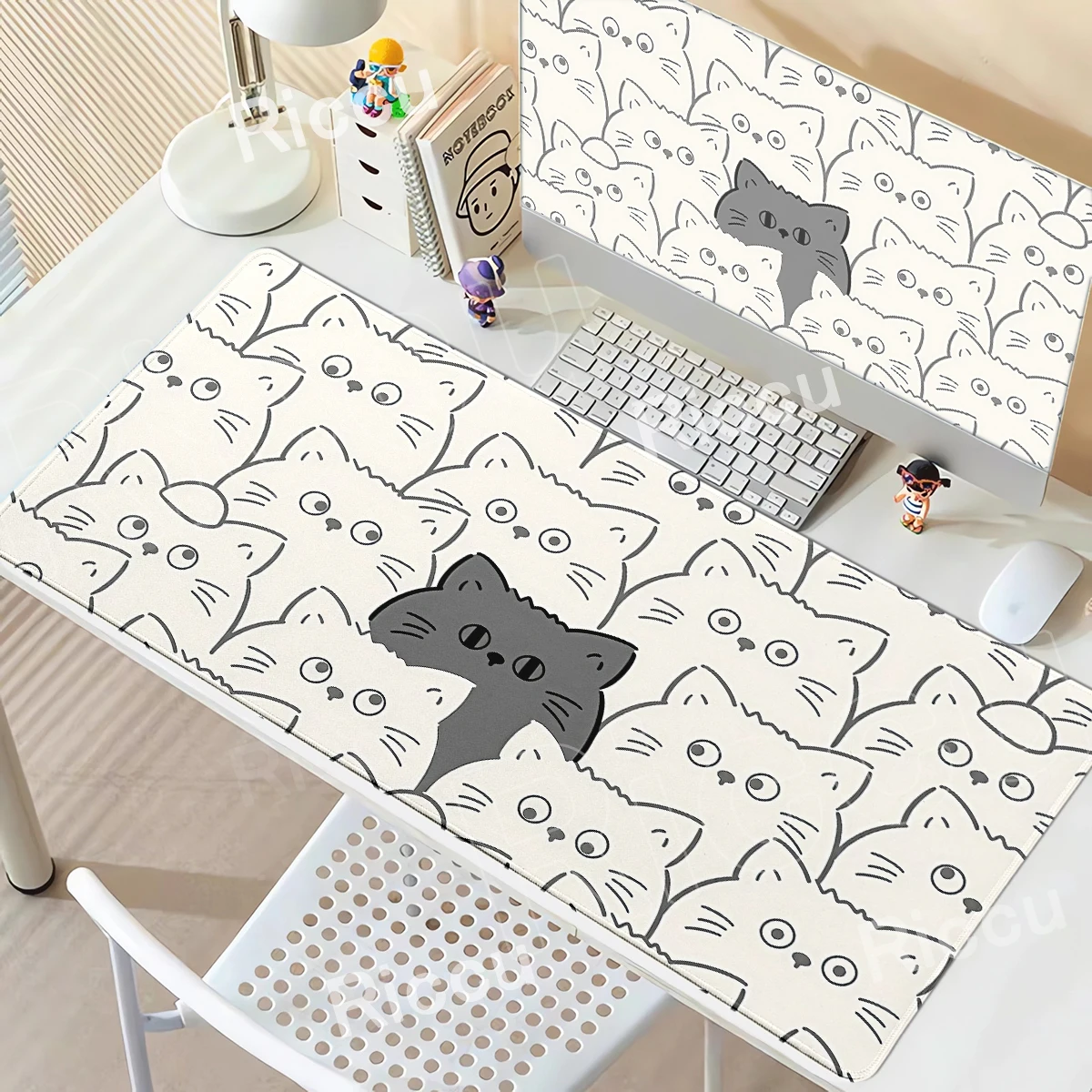 

Cute Cat Mouse Mat Portable Non-slip Animal Table Mat PC Accessories Office Computer Mousepad Extended Soft Playmat XXL Carpet