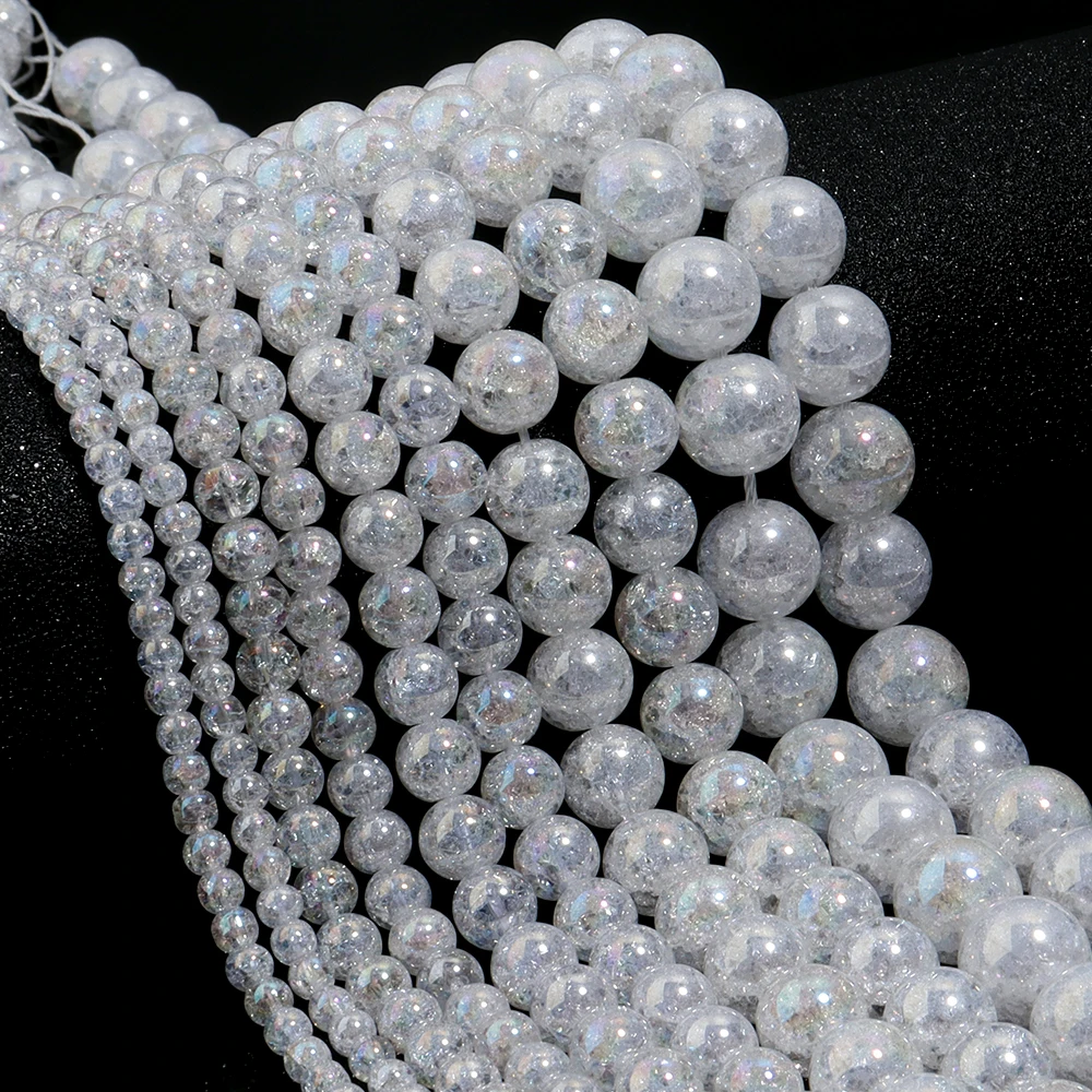 1Strand/lot 38cm Explosive Crystal Beads For DIY Making Necklace Bracelet Gift Accessories Noble Cracked Loose Spacer Bead