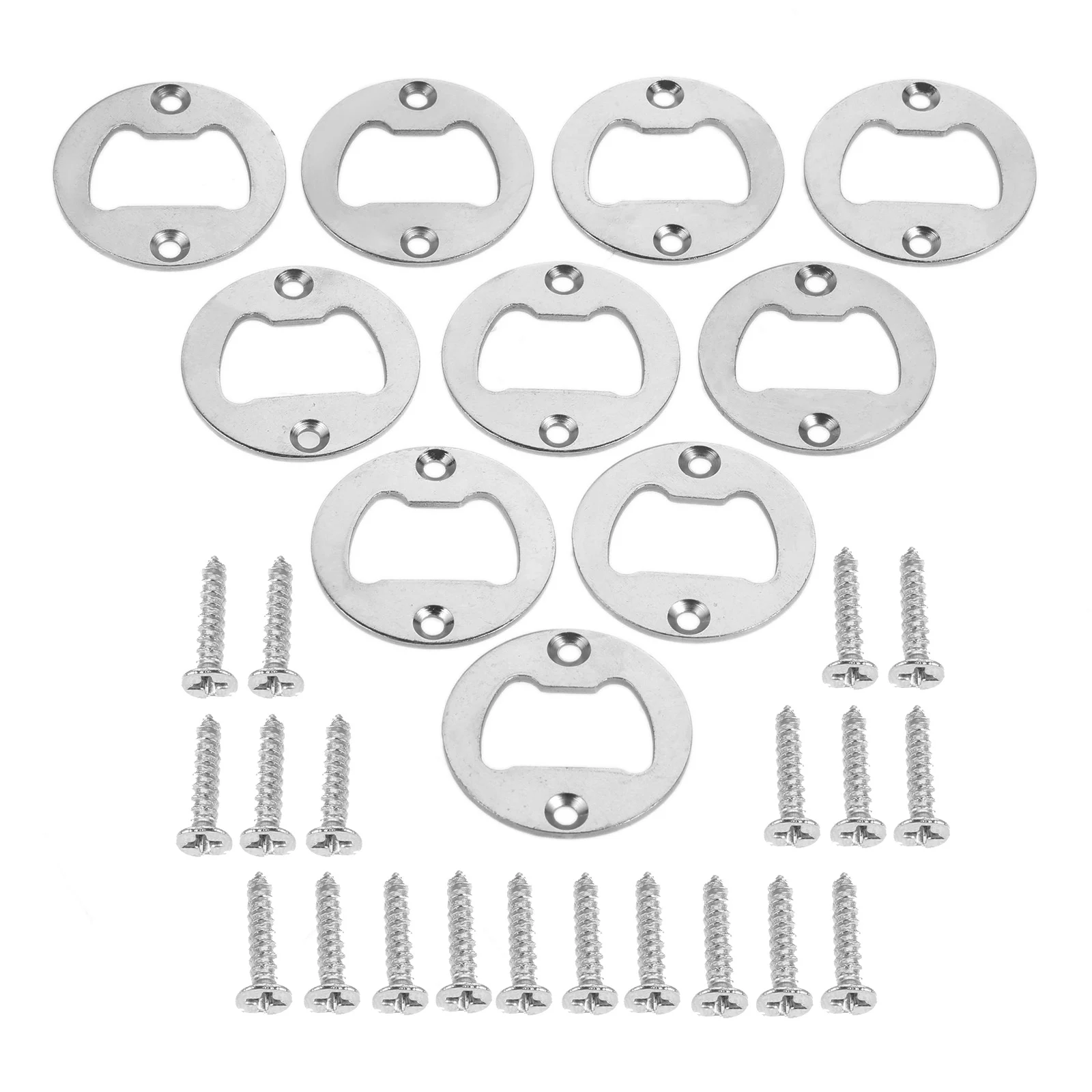 10 or 5 Pcs Silver 40mm Bottle Opener Insert Wine Beer Opener Bar Drinking Accessories Home Kitchen Party Supplies with Screws