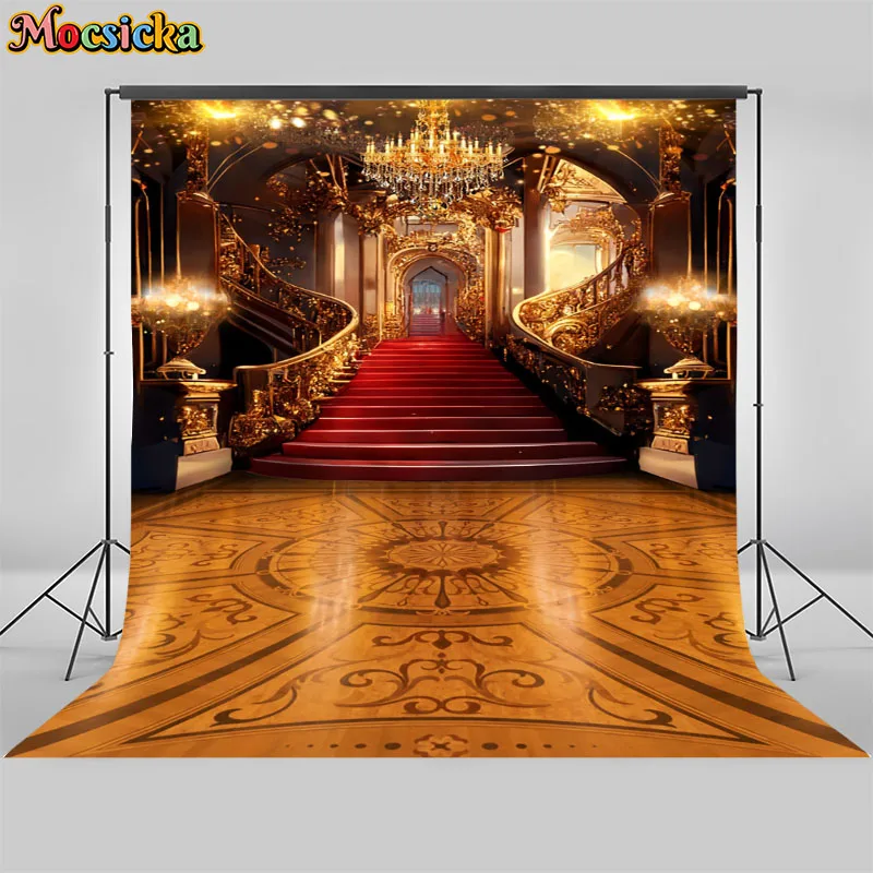 Mocsicka King\'s Castle Palace Theme Background Photography Backdrops Decoration Photo Party Custom Birthday Backdrop Banner