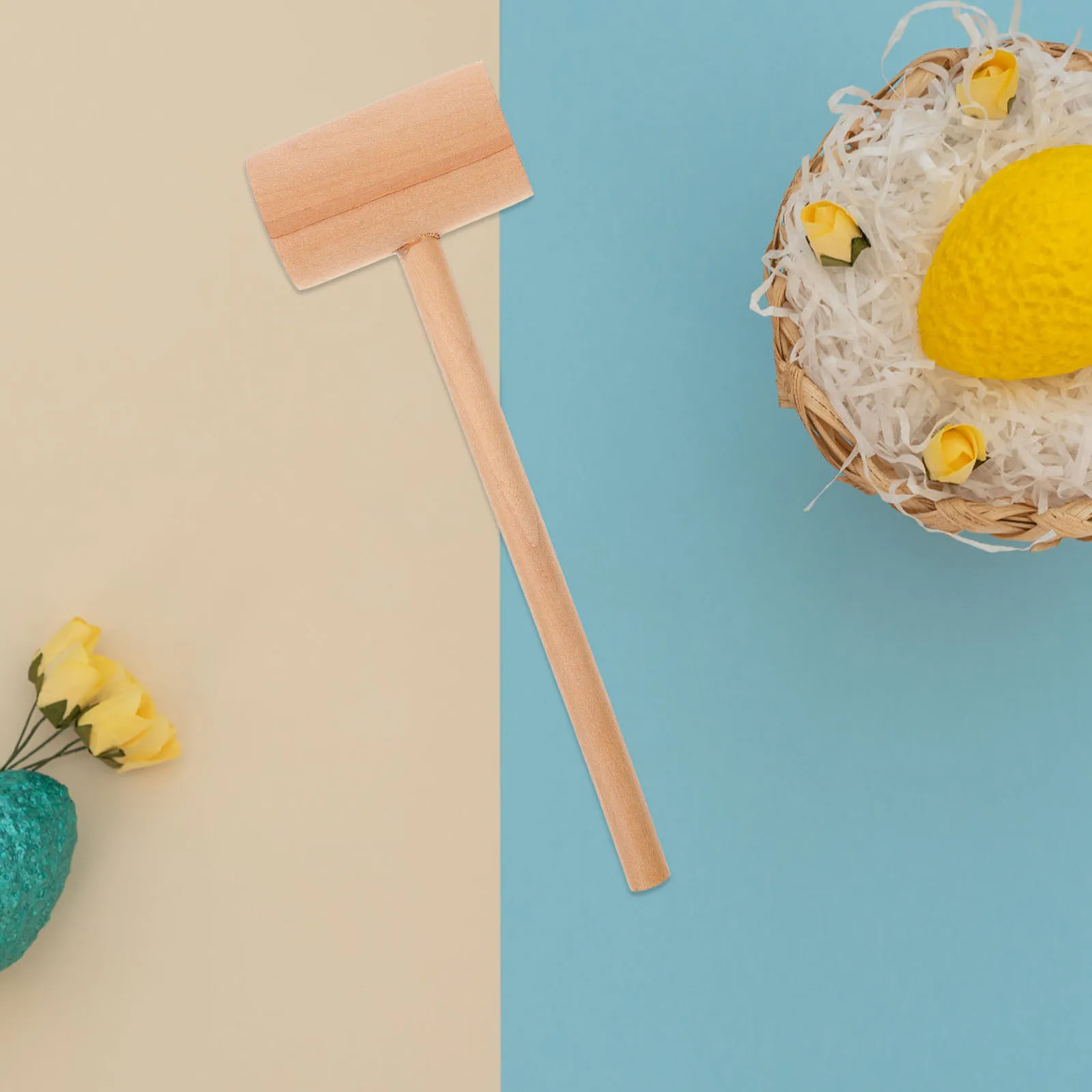 8 قطع من أداة مغرض اللحوم الخشبية الصغيرة لأسماك لحم البقر ولحم الخنزير، أداة مطرقة خشبية مريحة، لعبة مطرقة عيد الفصح للأطفال، مطرقة السلطعون