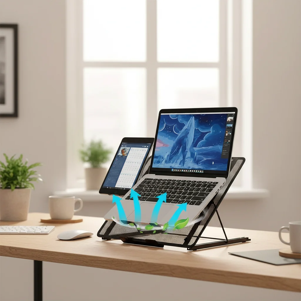 

Laptop Stand Adjustable Six Gear Folding Bracket Heat Dissipation for Laptop and Tablet