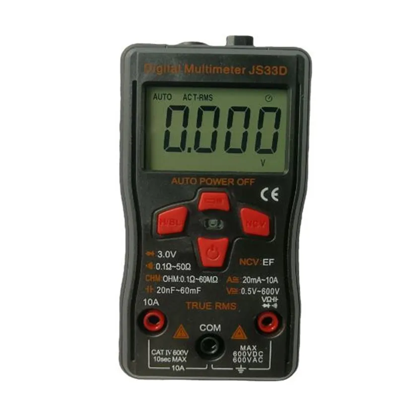 

JS33D Intelligent digital multimeter Handheld digital multimeter White backlight fall proof buzzer