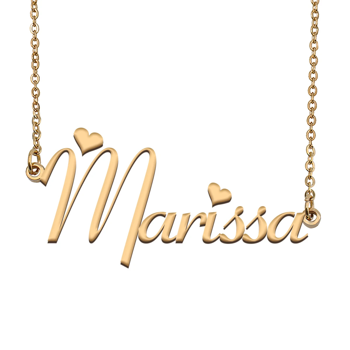 

Marissa Name Necklace Nameplate Pendant Stainless Steel for Women Girls Friends Birthday Wedding Christmas Mother Days Gift