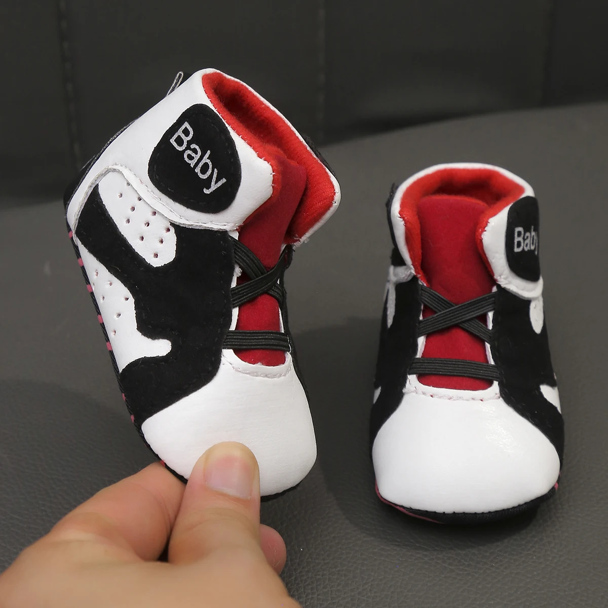 Yibubu Baby Shoes Infant Outdoor Sneakers Newborn Baby Basketball Shoes Non-slip Comfortable Soft Sole First Walking