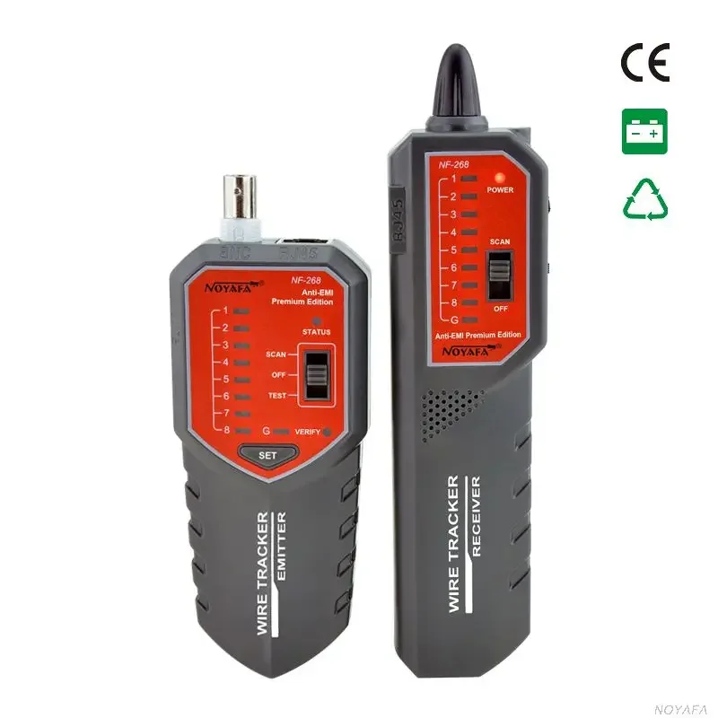 NOYAFA Wire Network Telephone Cable  Tester with Anti-jamming for RJ45 RJ11 NF-268