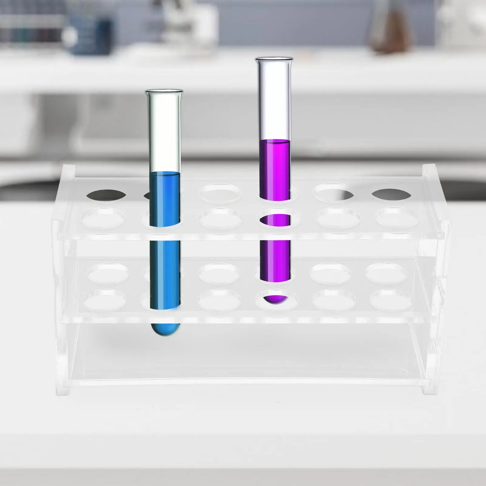 12 hole Tube Rack for Laboratory Tube Holder 10ml Tubes Holder Laboratory ganizer PMMA Material Two tier Design