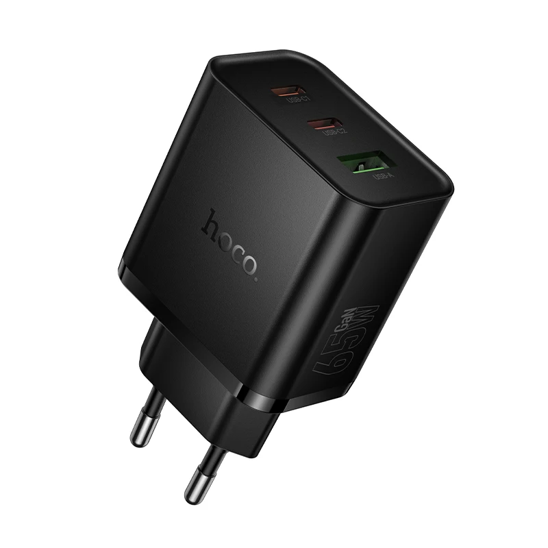 HOCO EU PD65W Podwójna ładowarka USB C do szybkiego ładowania z portem USB A do iPhone 17/16/15 Pro Max, szybka ładowarka do tabletów i laptopów Samsung — zdjęcie produktu 7