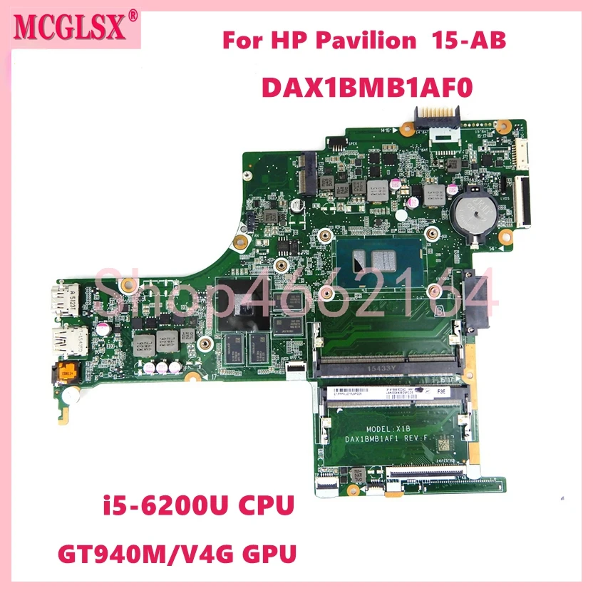 Laptop Motherboard para hp Pavilion Dax1bm1af0 I56200u Cpu Gtx940m-v4g Gpu Mainboard 100 Testado ok