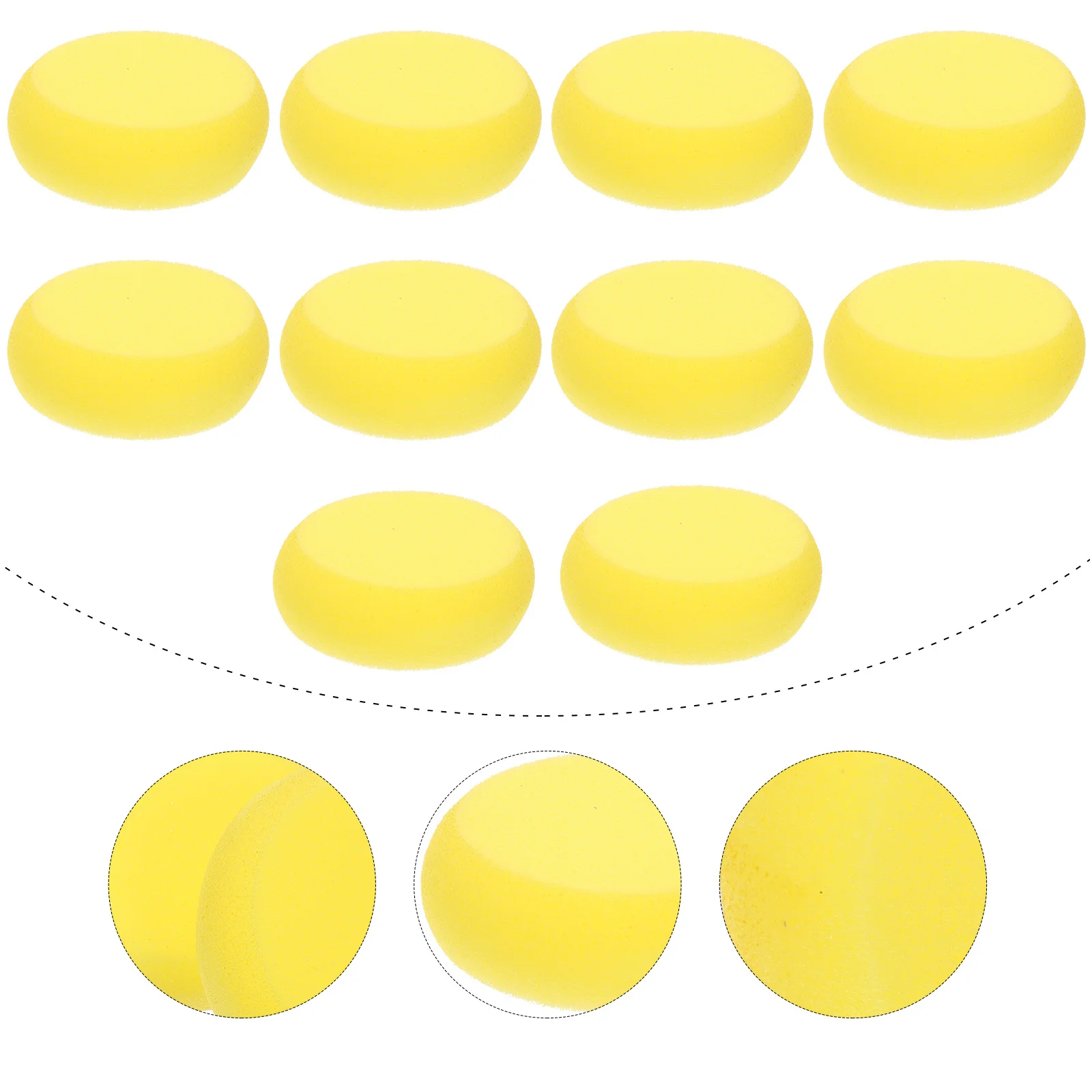 ฟองน้ำระบายสีสำหรับเด็ก 10 ชิ้น ฟองน้ำทรงกลมคุณภาพพรีเมียม สำหรับแปรงศิลปะ ฟองน้ำวาดเขียน และอุปกรณ์ DIY สำหรับงานกราฟฟิตี ใช้กับสีน้ำ