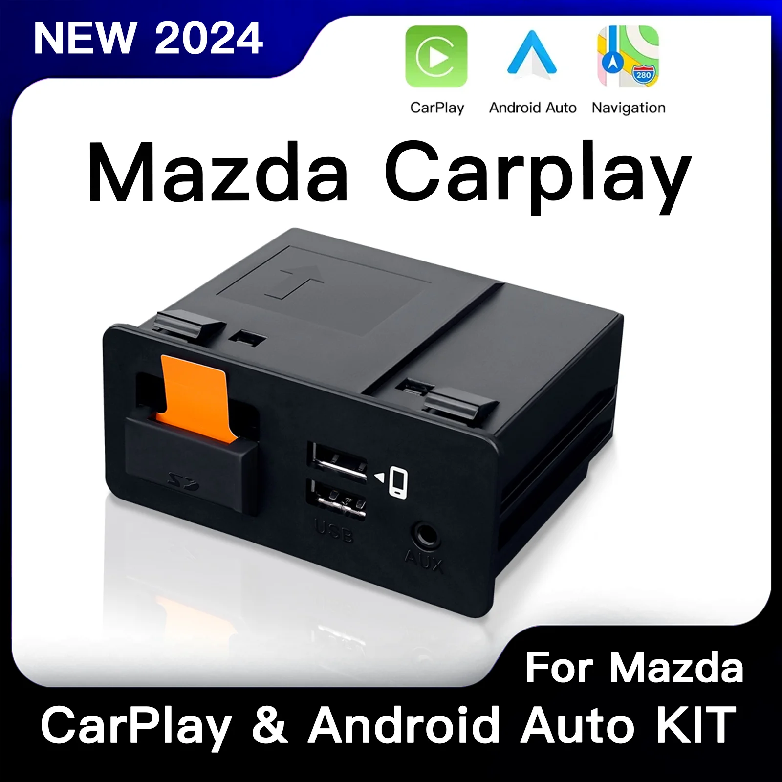 

New Upgrade Apple CarPlay Android Auto USB Adapter Hub OEM for Mazda 3 6 2 CX5 CX3 CX8 CX9 Miata MX5 TK78669U0C Retrofit Kit