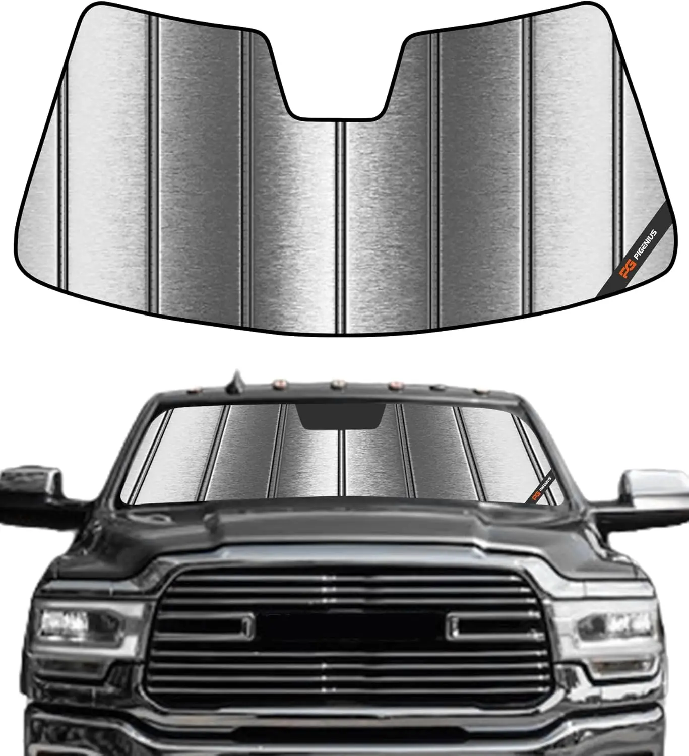 

Windshield Sunshade for Ram 2500/3500/4500/5500 2019-2024 with 10" Wide Sensor