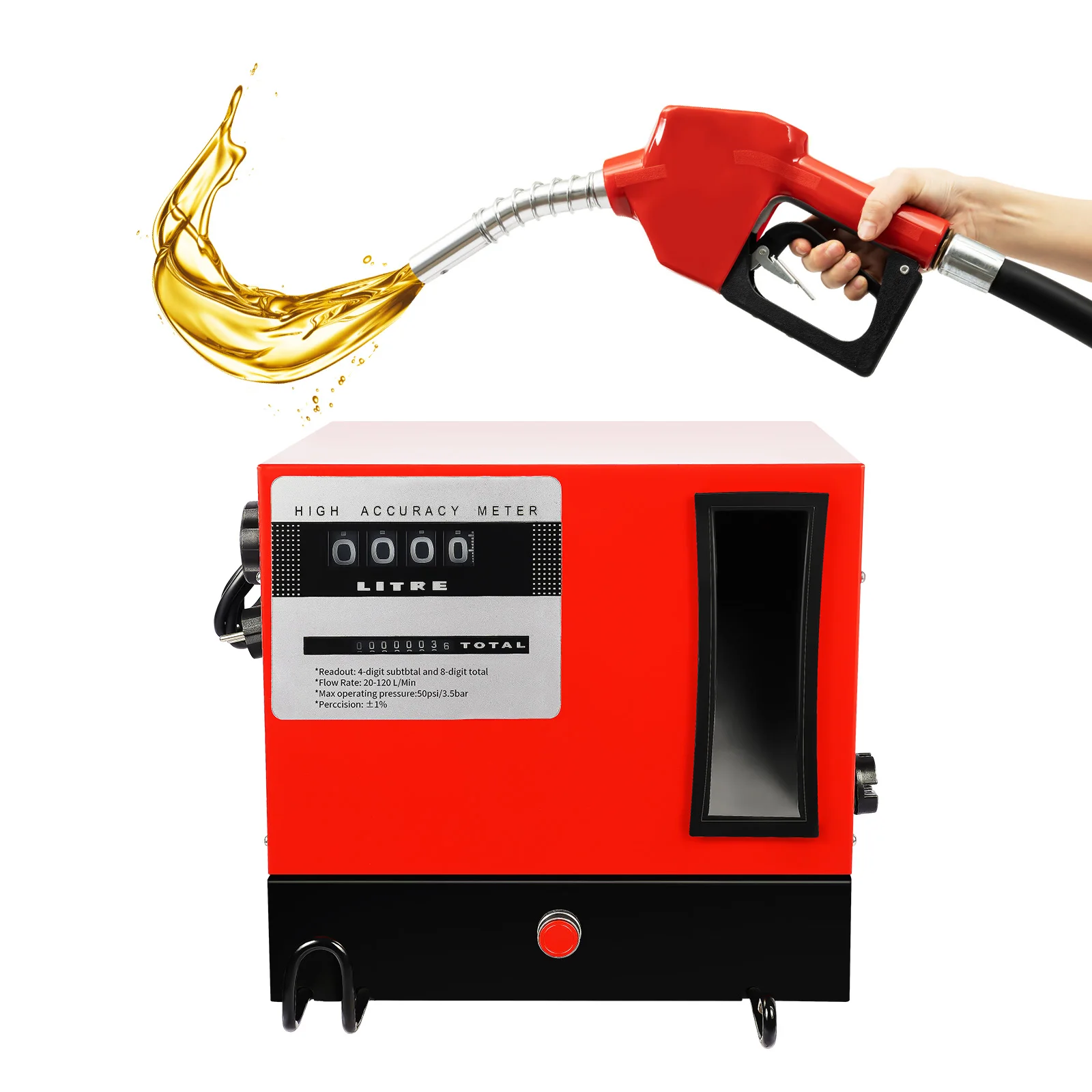 Pompa di trasferimento carburante diesel da 550 W ad alto flusso 60 l/min a basso rumore UE 220 V montata a parete con manopola di regolazione del flusso del filtro