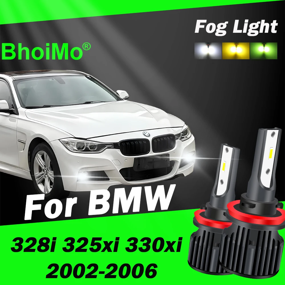 

BhoiMo For BMW 3 Series 328i 325xi 330xi Led Lamp Front Fog Light Bulb 2002 2003 2004 2005 2006 Car Auto