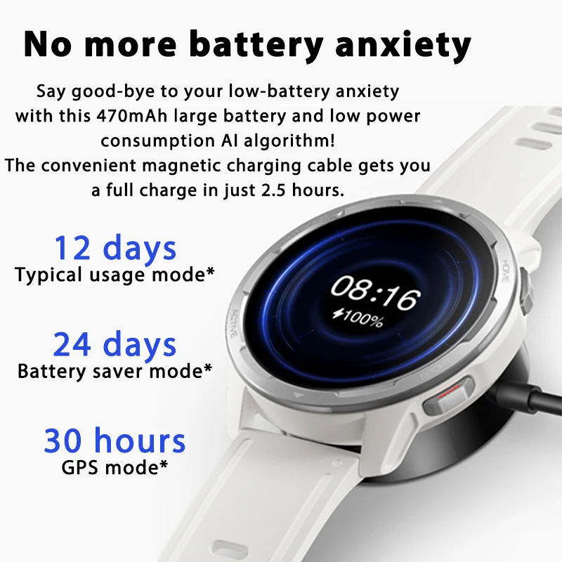 Global Version Xiaomi Mi Watch S1 Active Smart Watch GPS 470mAh 1.43 AMOLED Display Bluetooth 5.2 Heart Rate Sensor Blood Oxygen 4