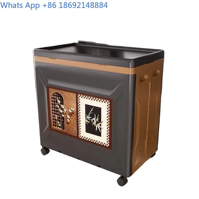 Vintage Style Flip Top Storage Cabinet for Toys Clothes Home Use Large Capacity Living Room Bedroom Foldable Chest