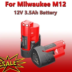 12V Milwaukee Battery 3500mAh For Milwaukee M12 XC 48-11-2410 48-11-2420 48-11-2411 48-11-2412 M12B2 Cordless Tools Battery