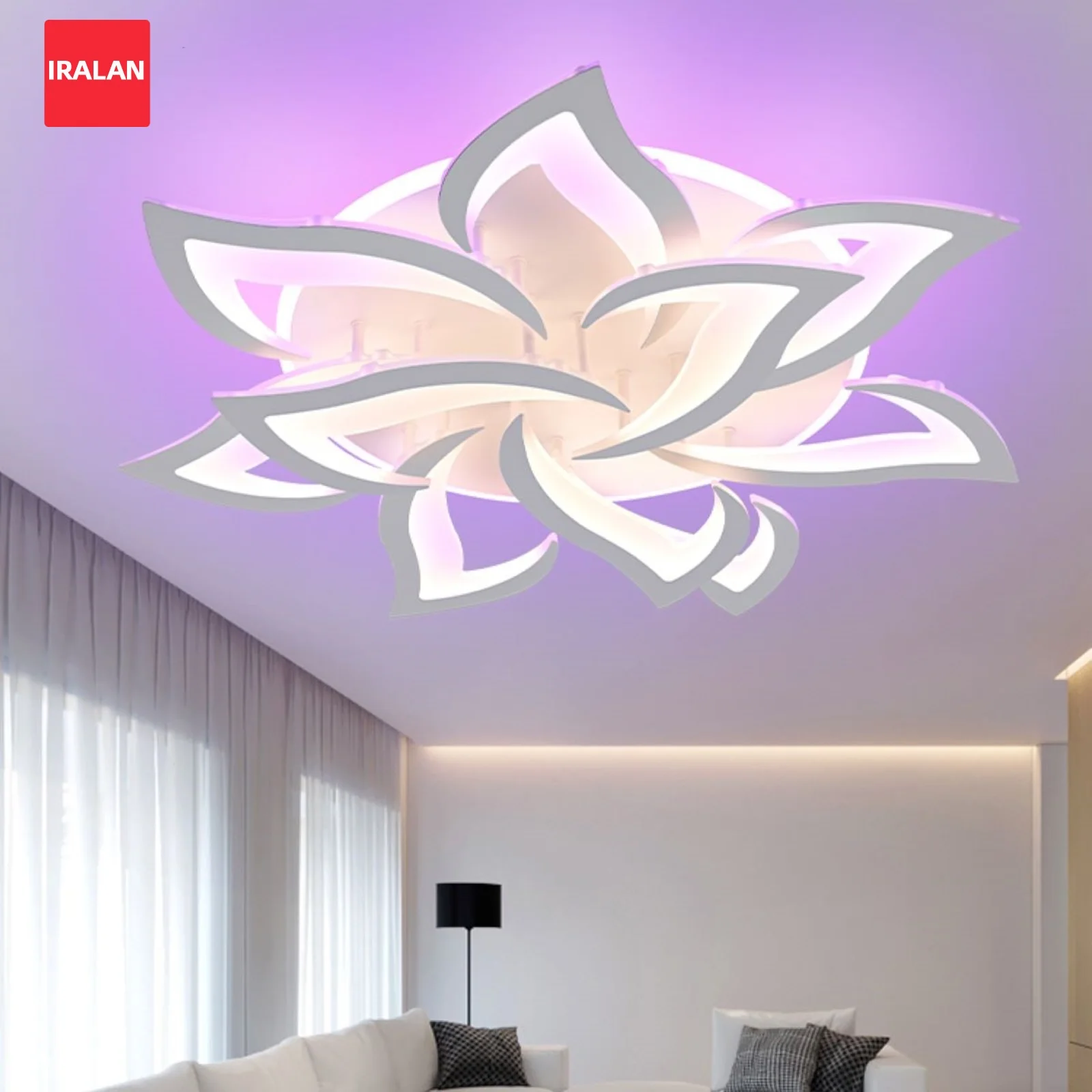 Romantic Chandelier Ceiling Lights Lotus Smart Lighting Decoration Lamps Backlight Atmosphere Led Lamp Hotel Exhibition Hall